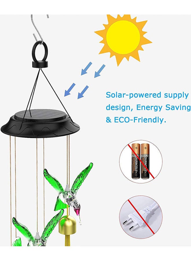 Arabest - Solar Power Colour Changing Hummingbirds Wind Chime Lights Multicolour - Image 1
