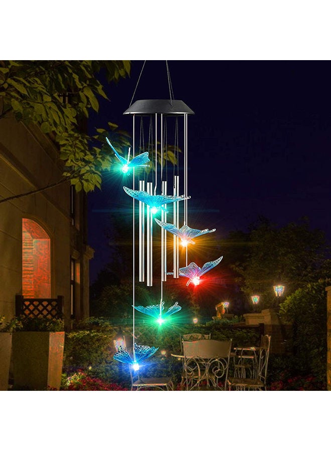 Arabest Solar Power Colour Changing Blue Butterfly Wind Chimes Lights Multicolour - Image 1