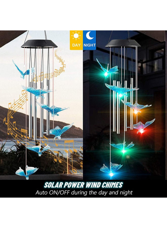 Arabest Solar Power Colour Changing Blue Butterfly Wind Chimes Lights Multicolour - Image 2