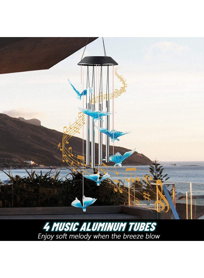 Arabest Solar Power Colour Changing Blue Butterfly Wind Chimes Lights Multicolour - Image 4