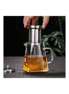 XiuWoo Glass Infuser Teapot With Lid Clear/Silver 750ml  - Image 4