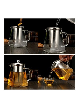 Glass Infuser Teapot With Lid Clear/Silver 750ml - v1625915159/N49005887A_3