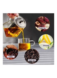 XiuWoo Glass Infuser Teapot With Lid Clear/Silver 750ml  - Image 2