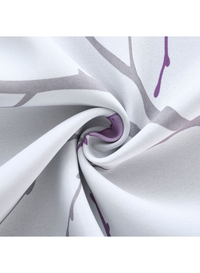 Generic - Tree Printed Window Shade Curtain Purple/White - Image 1