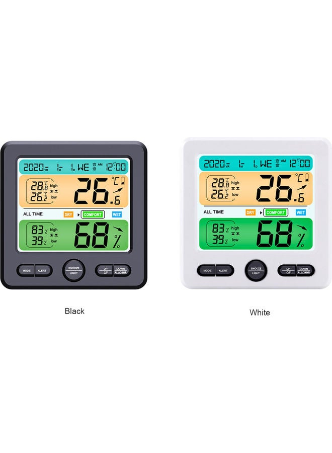 Temperature And Humidity Alarm Clock Grey - Image 5
