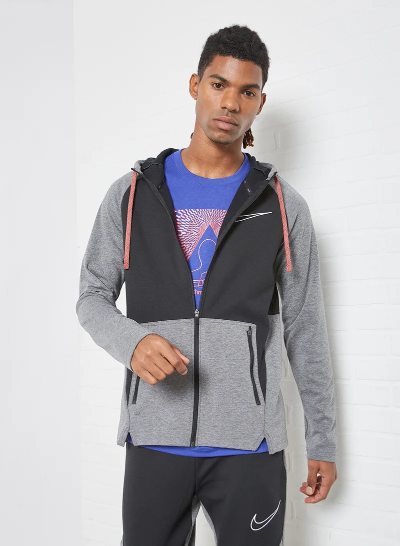 Nike Therma-Fit Full-Zip Fleece Hoodie Black