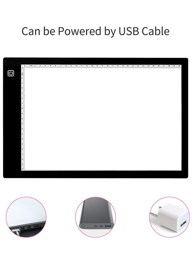 Generic - A4 Size Tracing LED Light Pad Set White/Black - Image 1