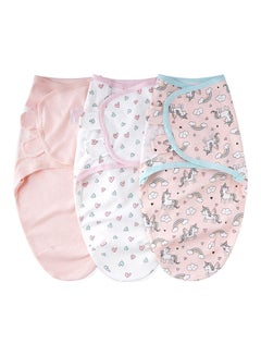 insular 3-Piece Soft Cotton Infant Sleeping Baby Swaddle Wrap S2  - Image 1