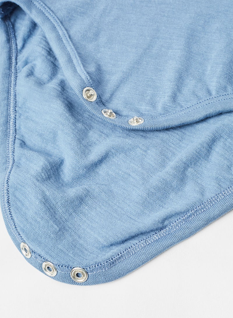 Baby Slogan Bodysuit Blue
