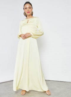 Sivvi x D'Atelier Satin Maxi Dress Yellow  - Image 1