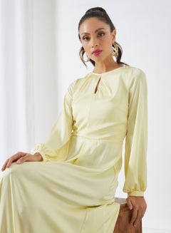 Sivvi x D'Atelier Satin Maxi Dress Yellow  - Image 2