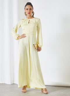Sivvi x D'Atelier Satin Maxi Dress Yellow  - Image 3