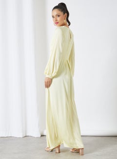 Sivvi x D'Atelier Satin Maxi Dress Yellow  - Image 4