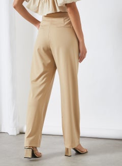 Sivvi x D'Atelier Straight Fit Trousers Beige  - Image 2