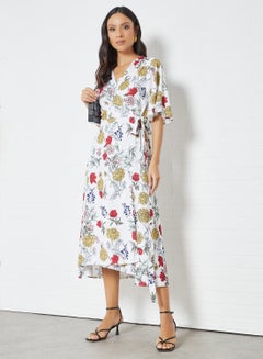 Sivvi x D'Atelier Floral Wrap Front Dress Multicolour  - Image 1