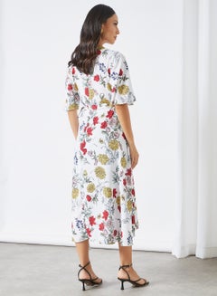 Sivvi x D'Atelier Floral Wrap Front Dress Multicolour  - Image 4