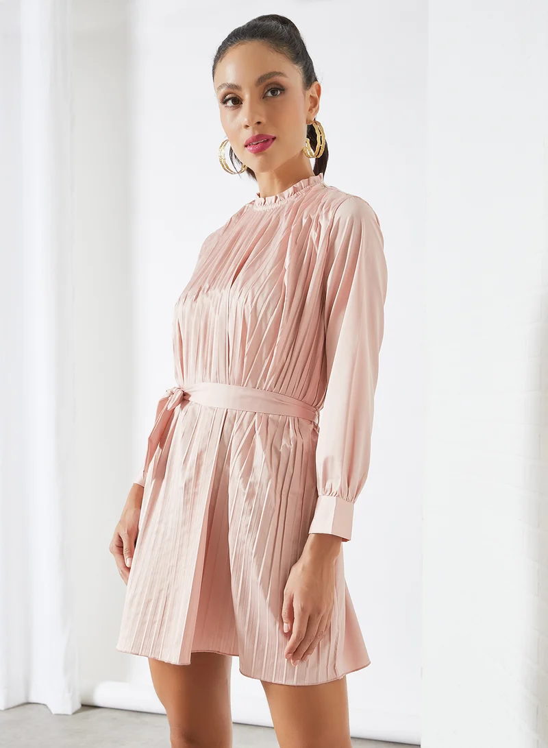 Sivvi x D'Atelier Pleated Mini Dress