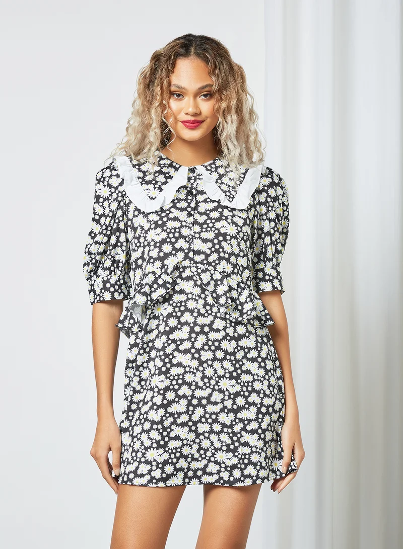 Sivvi x GenM All-Over Floral Print Dress