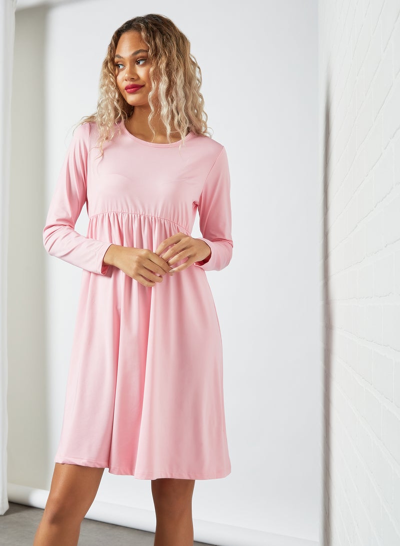 Sivvi x GenM Long Sleeve Jersey Dress Pink  - Image 2