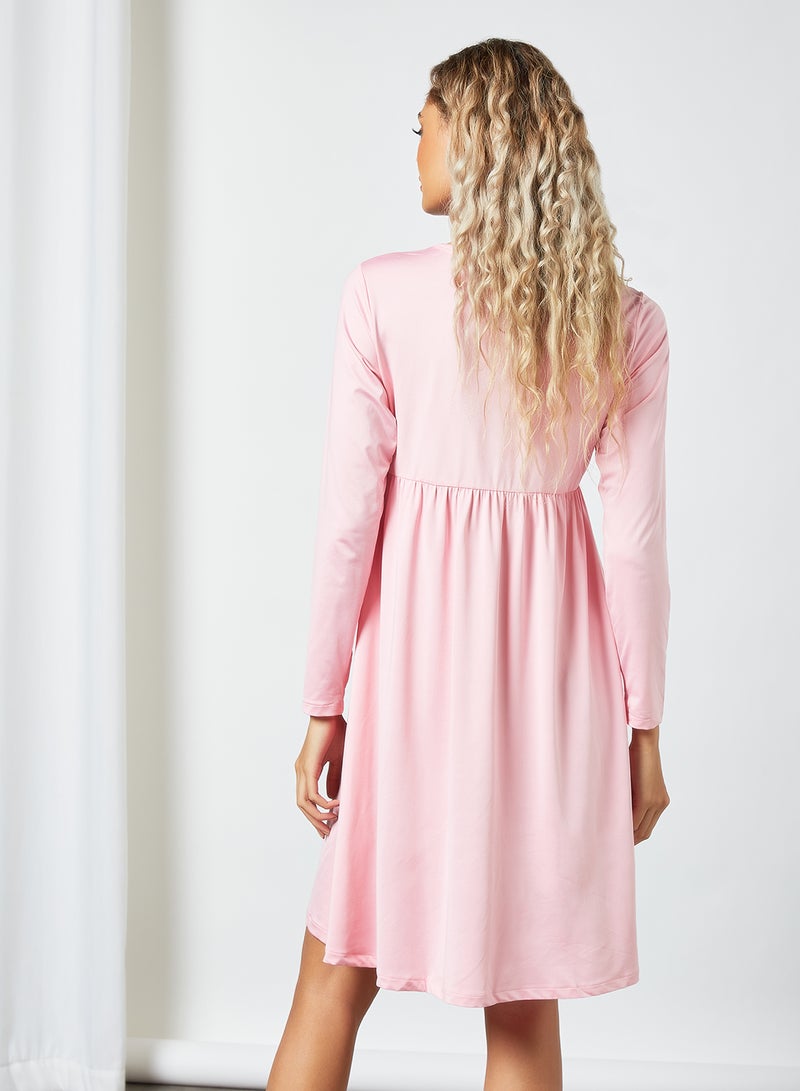 Sivvi x GenM Long Sleeve Jersey Dress Pink  - Image 3