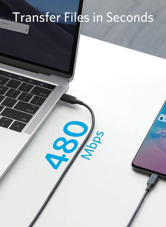 Anker - PowerLine III USB-C to USB-C 2.0 Cable USB C to USB C Cable 100W Balck - Image 1