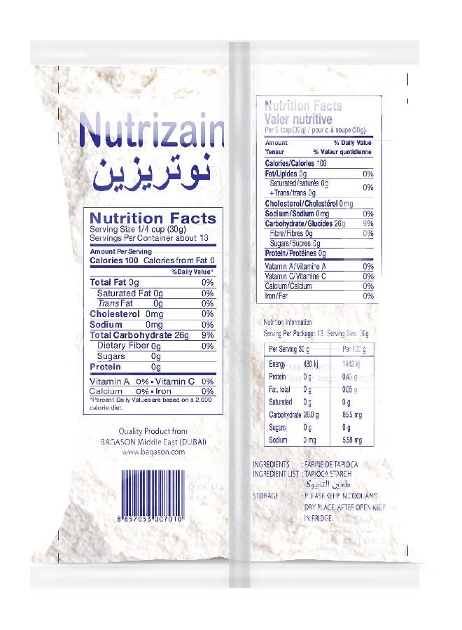 Nutrizain - Tapioca Flour 500grams Pack of 3 - Image 1