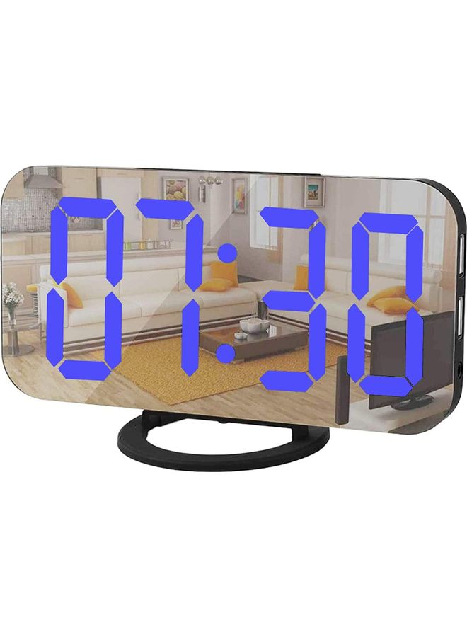 زيلام ساعة منبه رقمية بشاشة LED أسود/أزرق 6.2 x 0.55 x 3.1سم  - Image 1