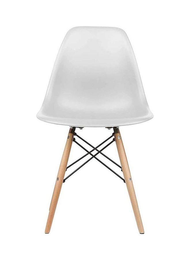 AKF 3-Piece Square Table With Eames Chairs White 80x75x46cm - Image 3
