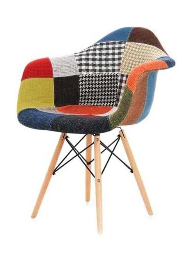 AKF Single Big Cushioned Patchwork Chair Multicolour 63x82x63cm  - Image 1