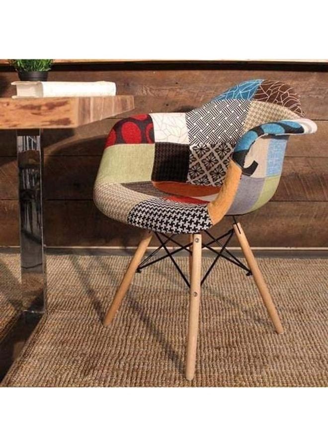AKF Single Big Cushioned Patchwork Chair Multicolour 63x82x63cm  - Image 5