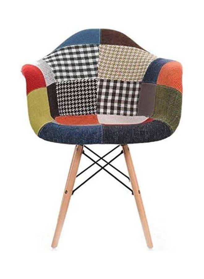 AKF Single Big Cushioned Patchwork Chair Multicolour 63x82x63cm  - Image 2
