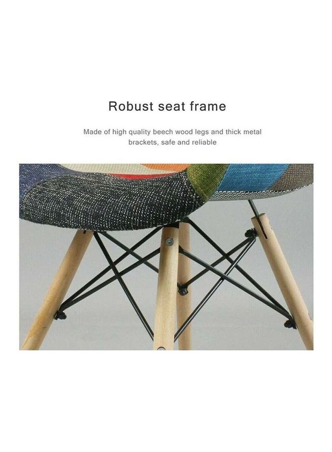 AKF Single Big Cushioned Patchwork Chair Multicolour 63x82x63cm  - Image 3