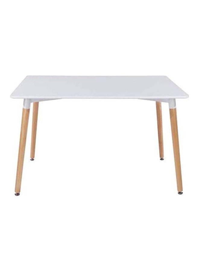 AKF - 5-Piece Rectangle Table With Chairs White 80x75x46cm - Image 1