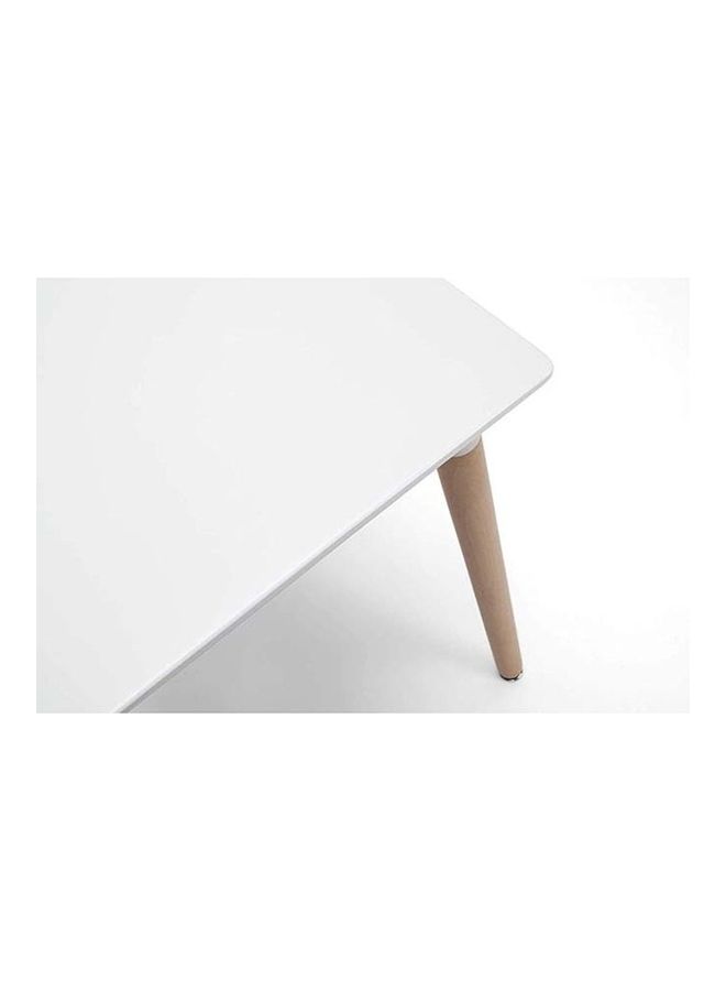 AKF - 5-Piece Rectangle Table With Chairs White 80x75x46cm - Image 1