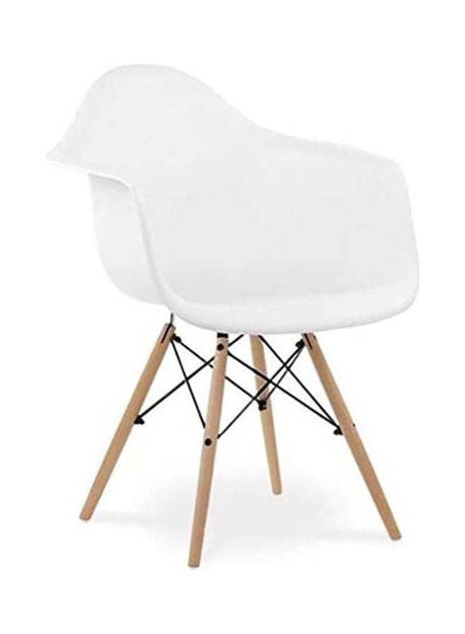 أيه كيه أف مجموعة طاولة مستديرة مع كراسي مكونة من 3 قطع أبيض 80x70x61سم - Image 2