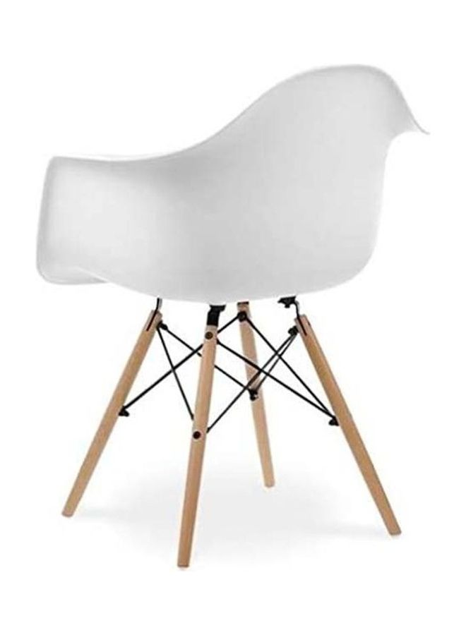 أيه كيه أف مجموعة طاولة مستديرة مع كراسي مكونة من 3 قطع أبيض 80x70x61سم - Image 3