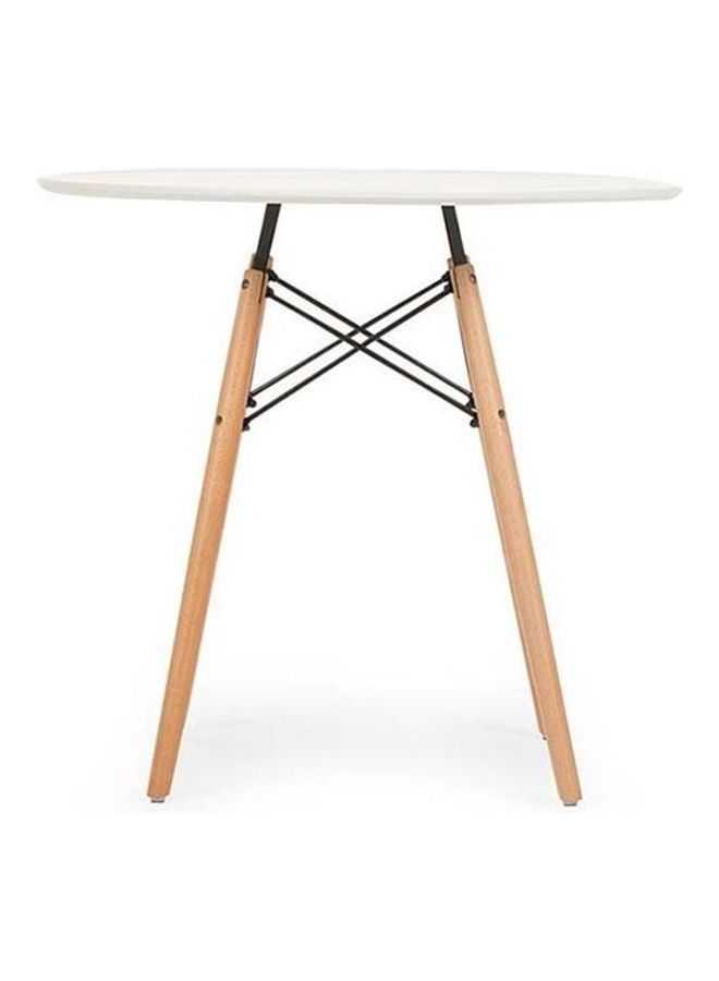 AKF 3-Piece Round Table With Eames Chairs White 80x70x46cm - Image 3