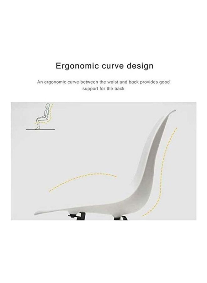 AKF 5-Piece Round Table With Eames Chairs White 80x70x546cm - Image 3