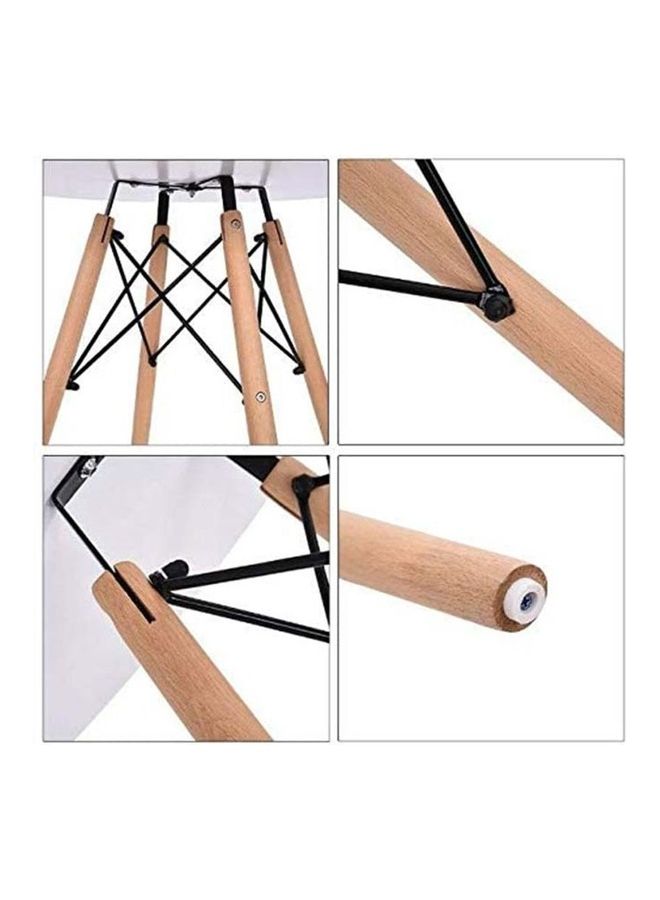 AKF 5-Piece Round Table With Eames Chairs White 80x70x546cm - Image 4