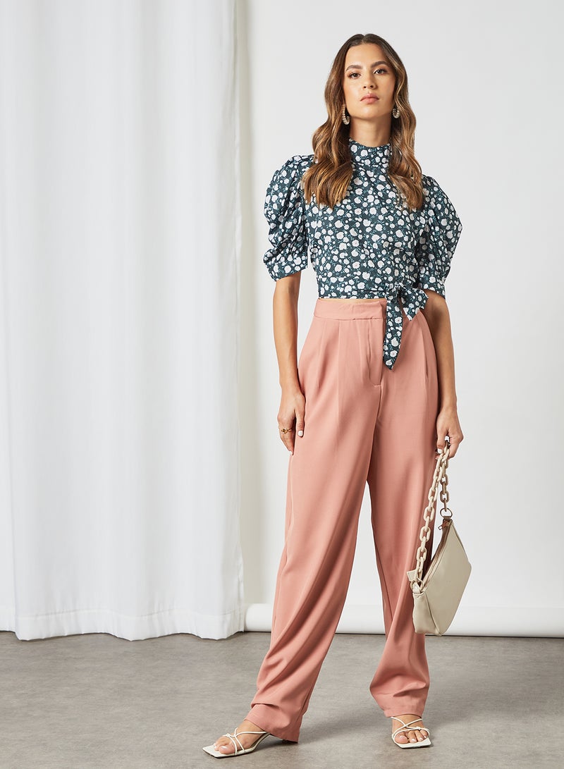 Sivvi x GenM - Floral Print Crop Top Multicolour - Image 1