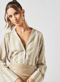 Sivvi x GenM Striped Lapel Collar Shirt Multicolor  - Image 3