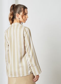 Sivvi x GenM Striped Lapel Collar Shirt Multicolor  - Image 4