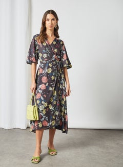 Sivvi x GenM Floral Print Wrap Dress Multicolour  - Image 3