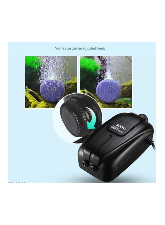 SOBO Mute Oxygen Increasing Pump For Fish Tank Black - Image 4