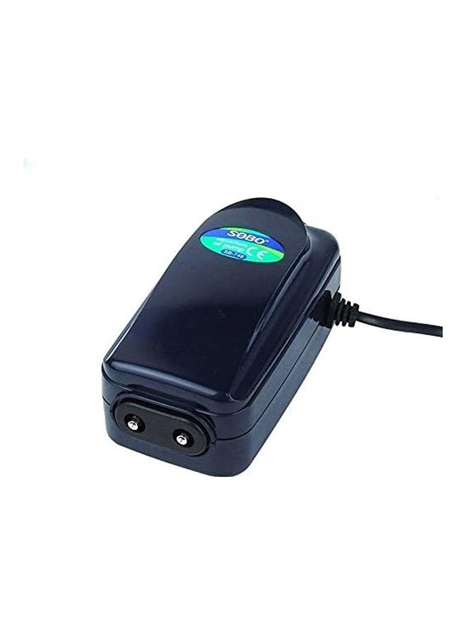 SOBO Adjustable Flow Silent Aquarium Air Pump Black - Image 1