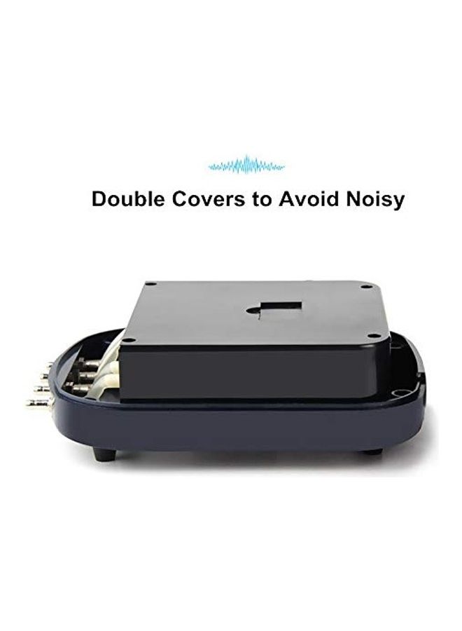 SOBO Classical 4 Ways Aquarium Air Pump Black 20cm - Image 4