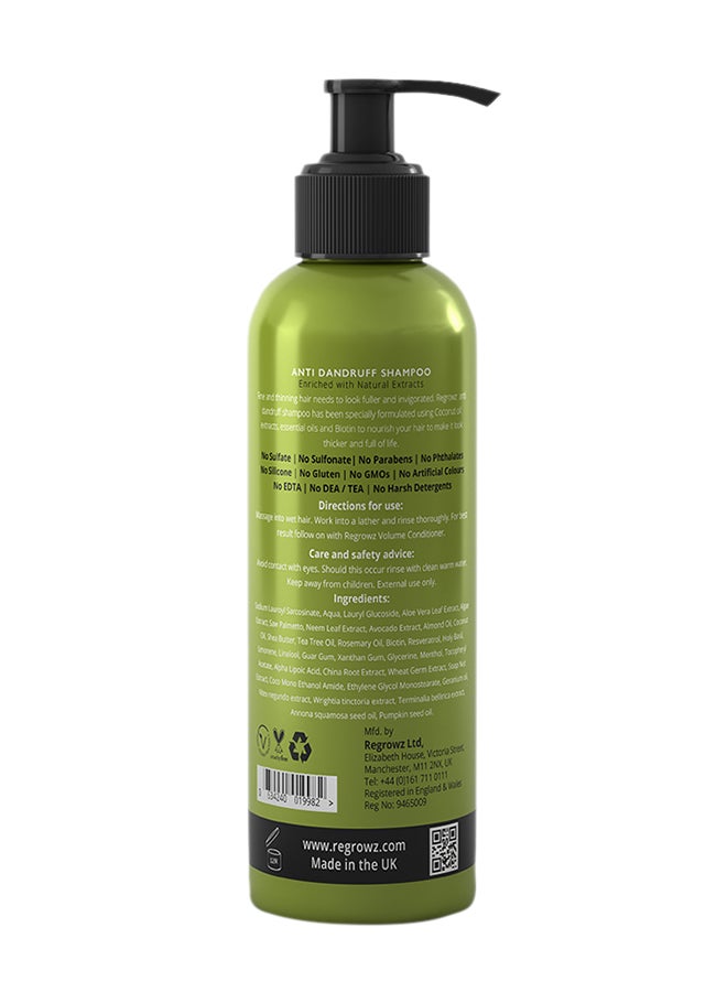 Regrowz Anti Dandruff Shampoo Green 255ml - Image 2