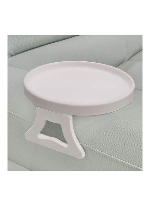 Adjustable Sofa Tray Side Table White
