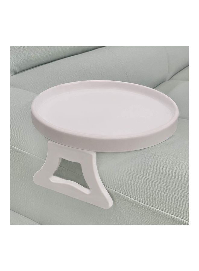 Adjustable Sofa Tray Side Table White