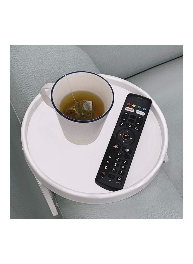Adjustable Sofa Tray Side Table White